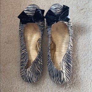 Kate spade zebra flats